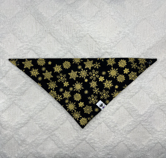 Golden Snowflakes Bandana