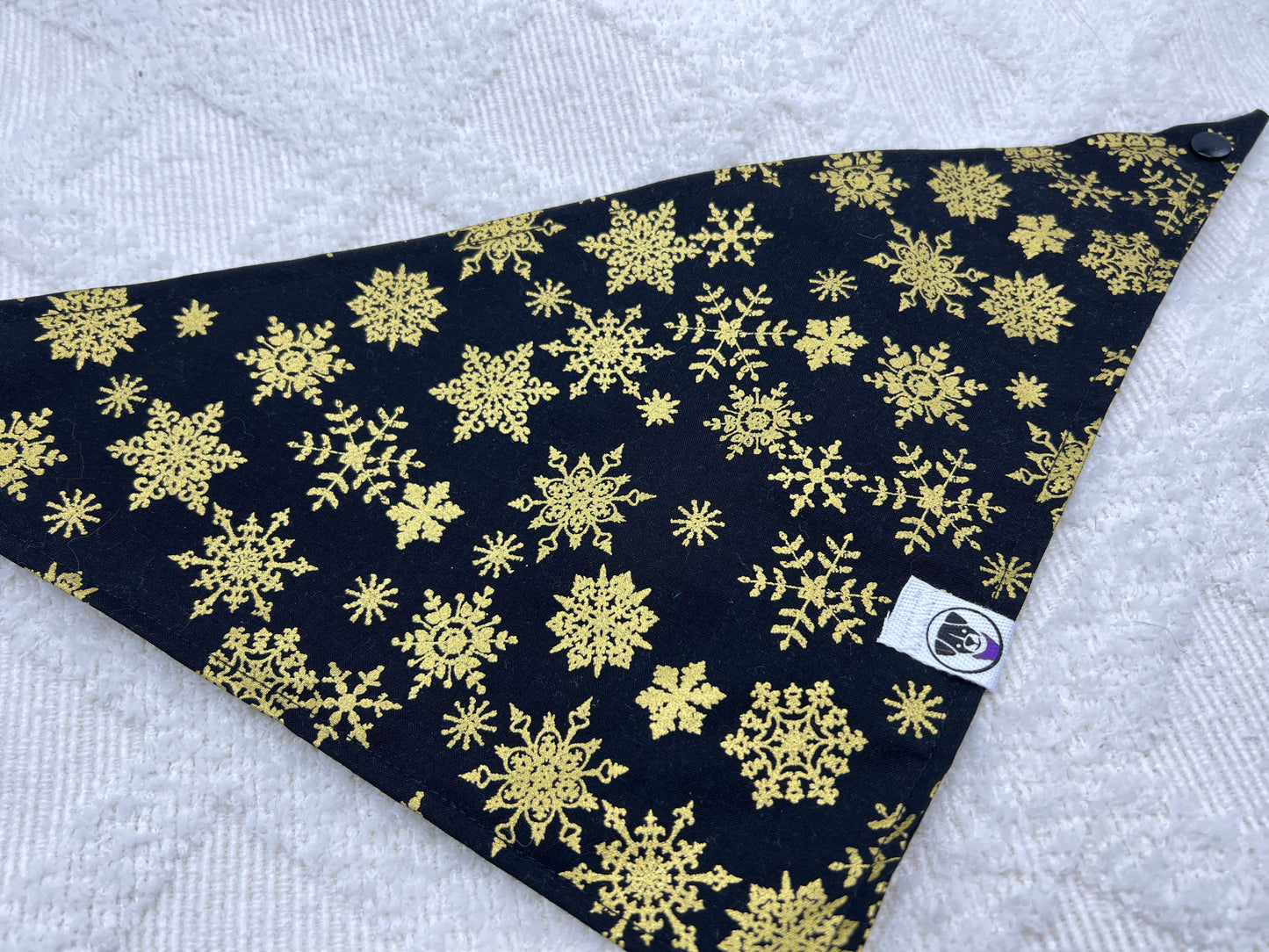Golden Snowflakes Bandana