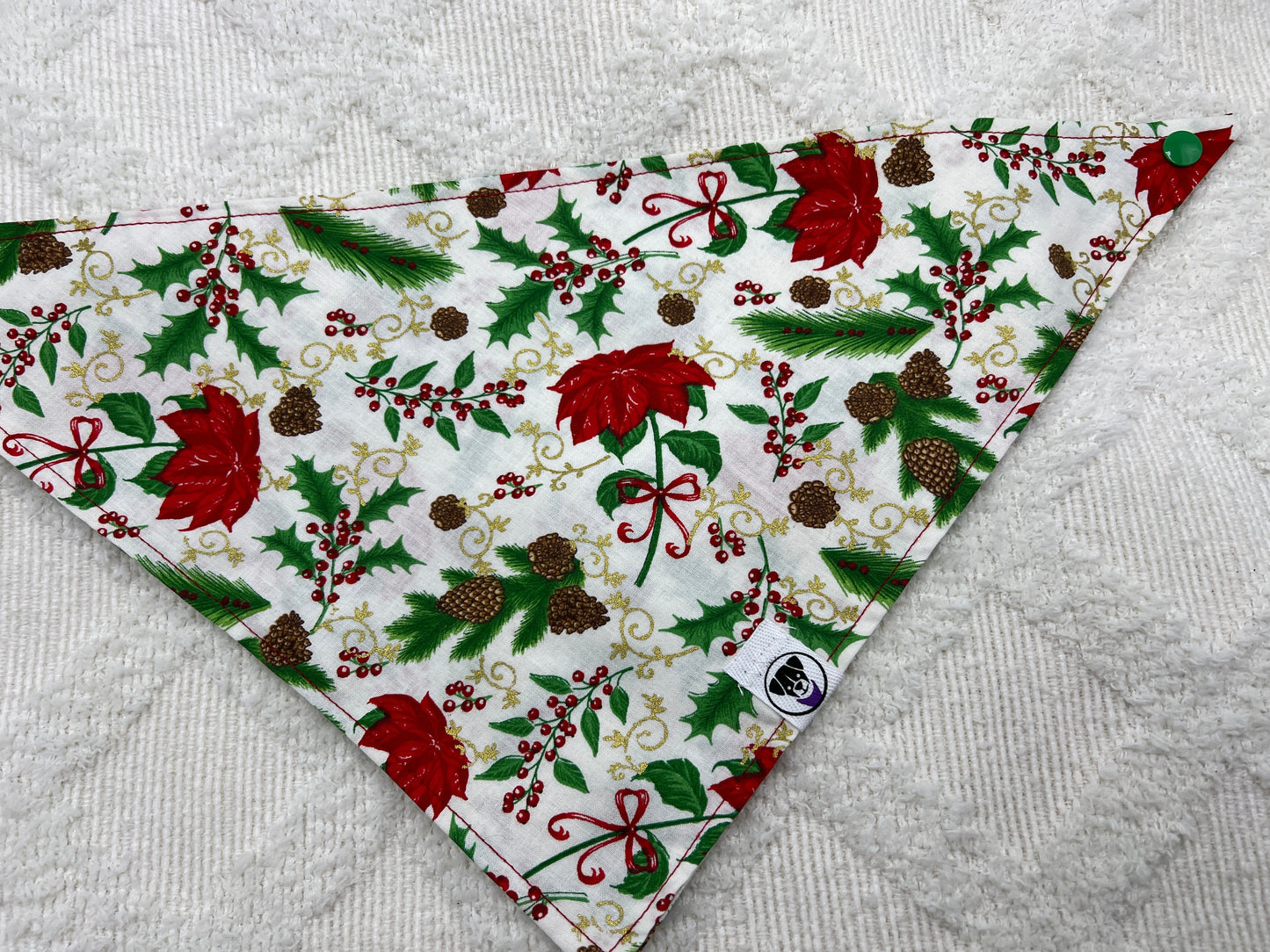 Poinsettia Greens Bandana