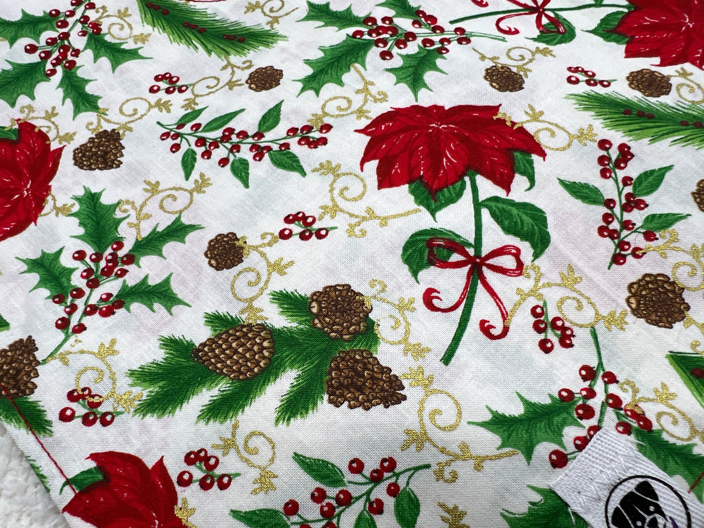 Poinsettia Greens Bandana