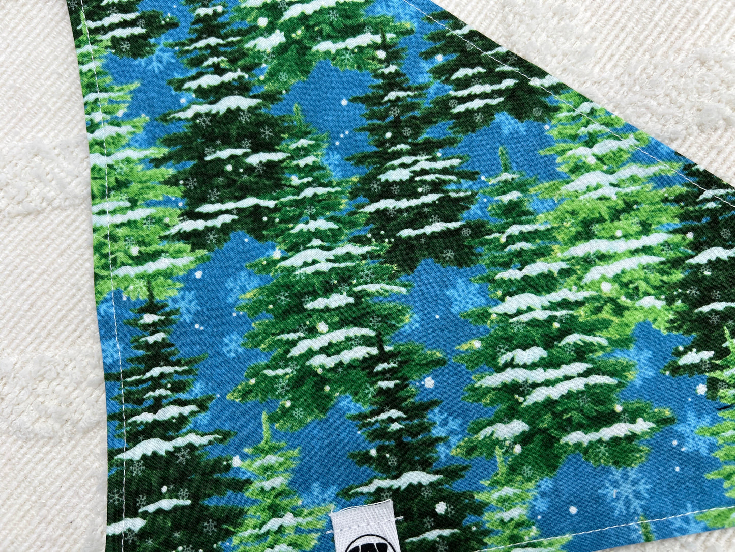 Snowy Evergreens Bandana