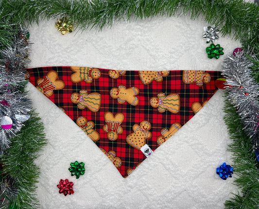 Gingerbread Plaid Bandana