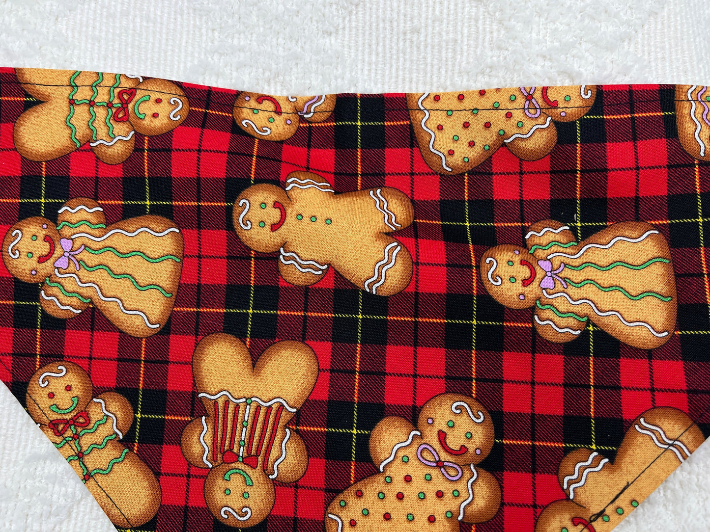 Gingerbread Plaid Bandana