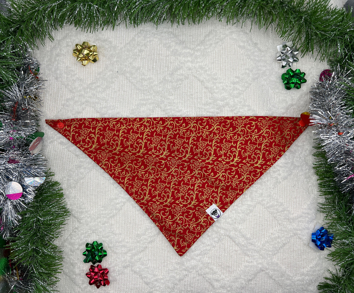 Holiday Golden Filagree Bandana