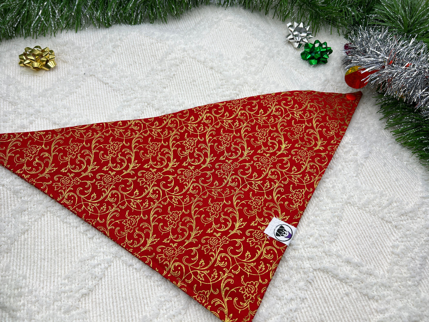 Holiday Golden Filagree Bandana