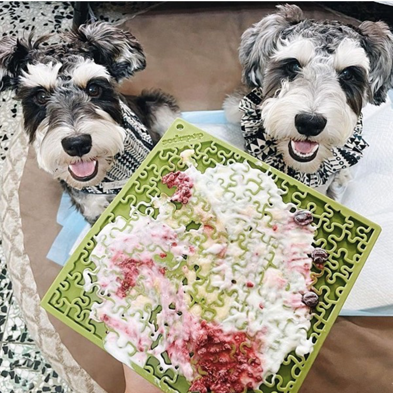 Jigsaw Puzzle eMat - Enrichment Lick Mat for Dogs and Cats | eMat Enrichment Toy for Anxiety Relief | USA Made - Doot's Pet LLC Collars For A Cause