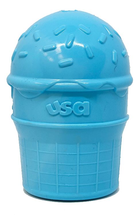 Ice Cream Cone Durable PUP-X Rubber eDispenser Chew Toy and Treat Dispenser - Doot's Pet LLC Collars For A Cause