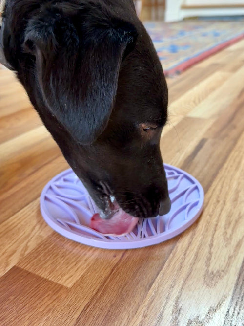 Tulip Design eMat - Enrichment Lick Mat For Dogs and Cats - With Suction Cups | USA Made - Doot's Pet LLC Collars For A Cause