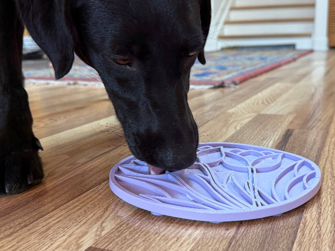 Tulip Design eMat - Enrichment Lick Mat For Dogs and Cats - With Suction Cups | USA Made - Doot's Pet LLC Collars For A Cause