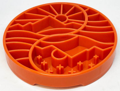 Sun and Moon eTray - Shallow Slow Feeder Dog Bowl for Enrichment | USA Made - Doot's Pet LLC Collars For A Cause