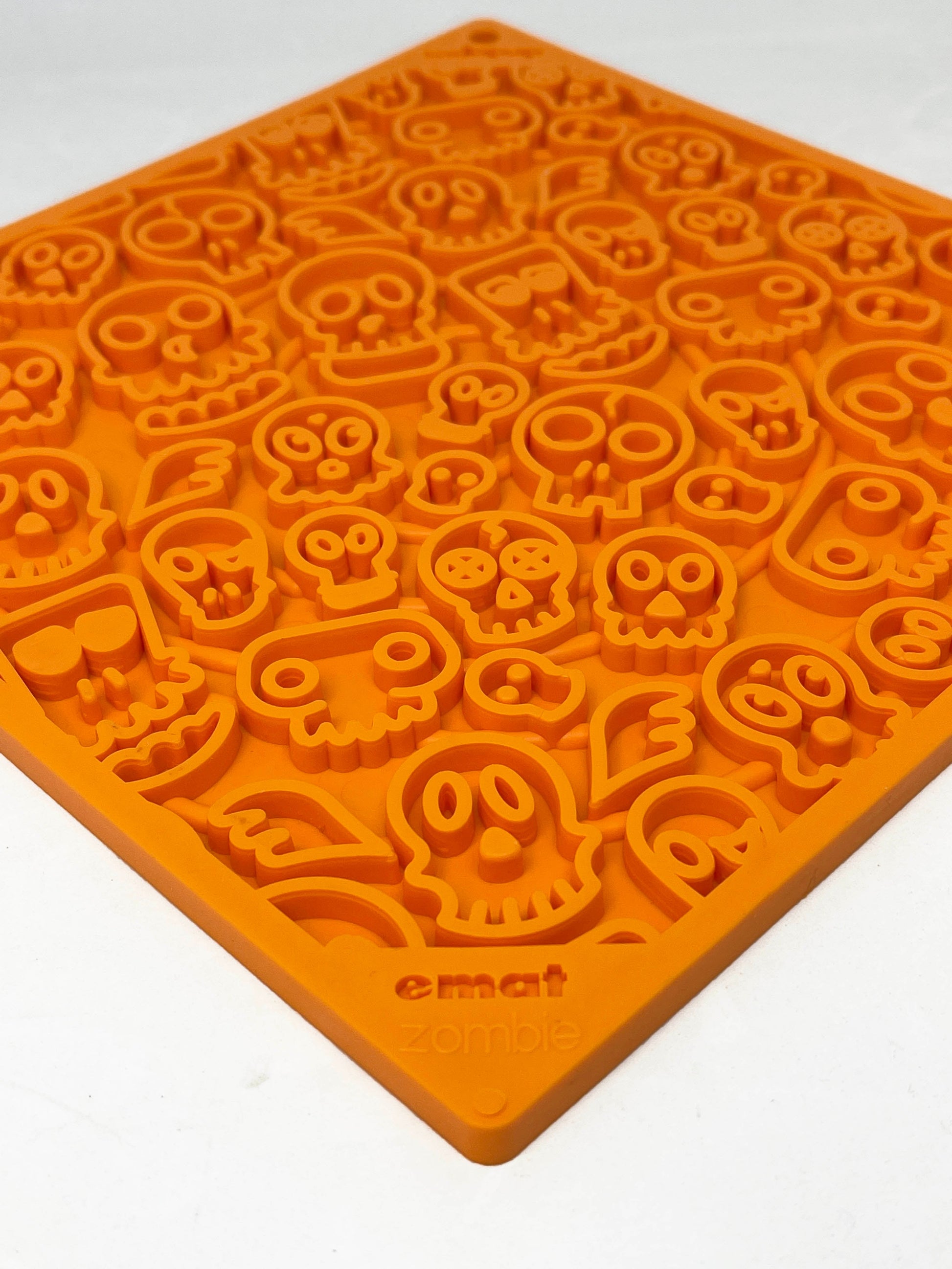 Zombie eMat - Enrichment Lick Mat for Dogs and Cats | Halloween Skull Design | SodaPup - Doot's Pet LLC Collars For A Cause