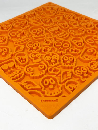 Zombie eMat - Enrichment Lick Mat for Dogs and Cats | Halloween Skull Design | SodaPup - Doot's Pet LLC Collars For A Cause