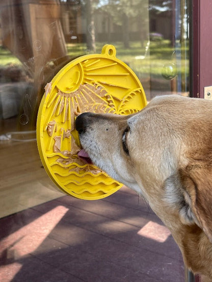 Sun n' Sea eMat - Enrichment Lick Mat For Dogs and Cats - With Suction Cups - Beach Design | USA Made - Doot's Pet LLC Collars For A Cause