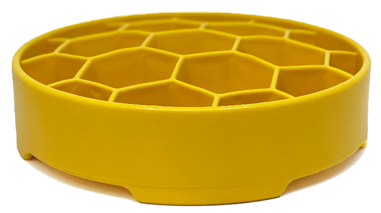 Honeycomb eBowl Deep Slow Feeder Dog Bowl for Enrichment | USA Made - Doot's Pet LLC Collars For A Cause