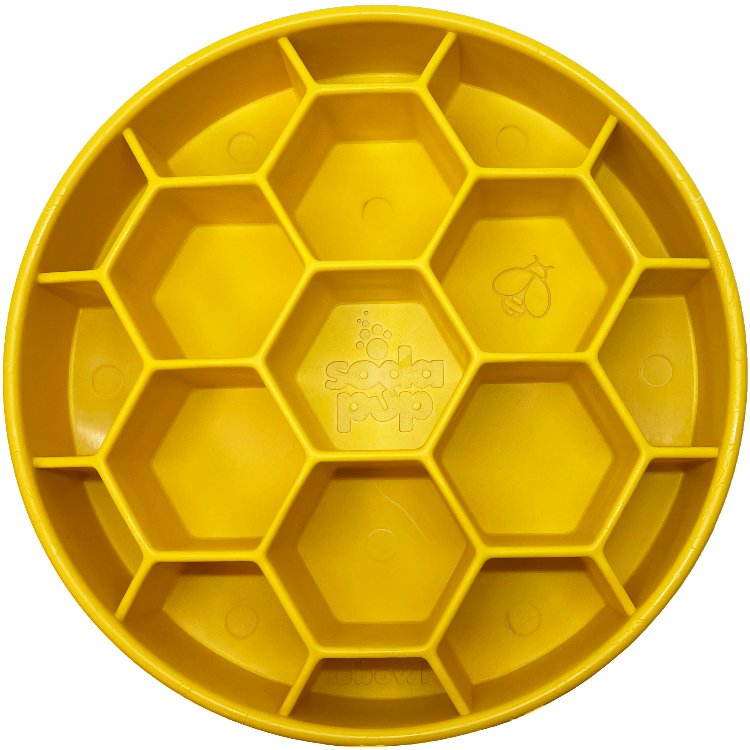 Honeycomb eBowl Deep Slow Feeder Dog Bowl for Enrichment | USA Made - Doot's Pet LLC Collars For A Cause