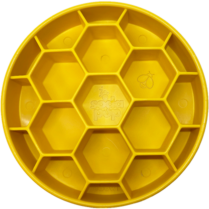 Honeycomb eBowl Deep Slow Feeder Dog Bowl for Enrichment | USA Made - Doot's Pet LLC Collars For A Cause