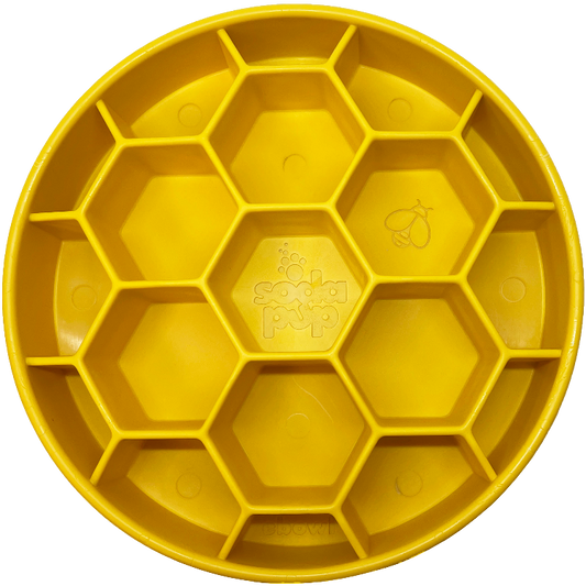 Honeycomb eBowl Deep Slow Feeder Dog Bowl for Enrichment | USA Made - Doot's Pet LLC Collars For A Cause