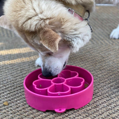 Flower eBowl Deep Slow Feeder Dog Bowl for Enrichment | USA Made - Doot's Pet LLC Collars For A Cause