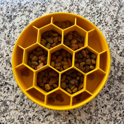 Honeycomb eBowl Deep Slow Feeder Dog Bowl for Enrichment | USA Made - Doot's Pet LLC Collars For A Cause