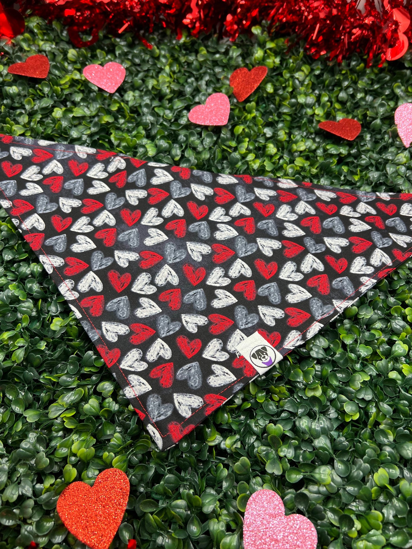 Scribble Hearts Bandana