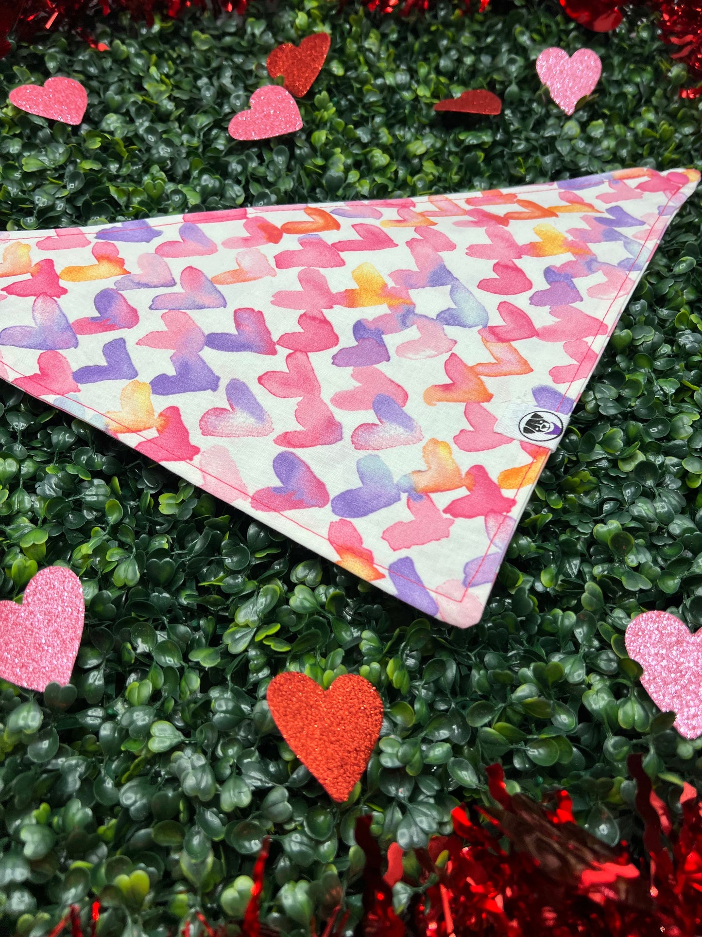 Watercolor Hearts Bandana