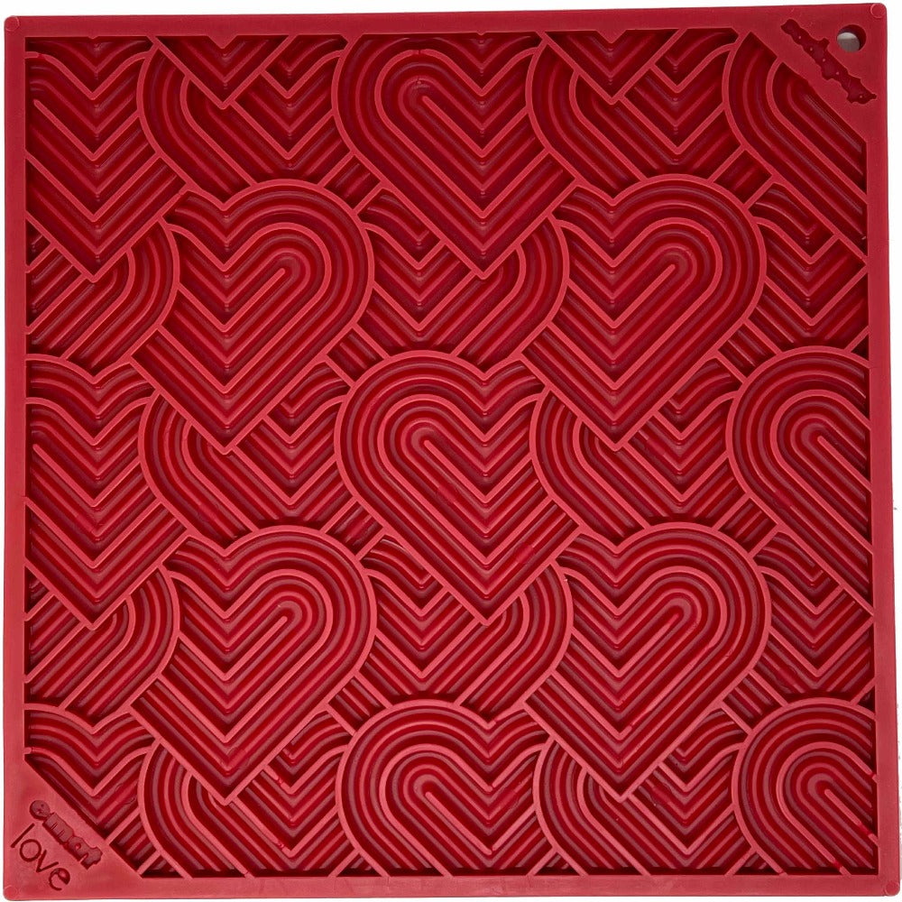 Love eMat - Enrichment Lick Mat for Dogs and Cats| Heart Design | SodaPup - Doot's Pet LLC Collars For A Cause