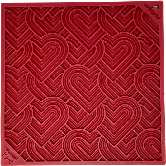 Love eMat - Enrichment Lick Mat for Dogs and Cats| Heart Design | SodaPup - Doot's Pet LLC Collars For A Cause