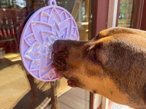 Lotus Design emat - Enrichment Lick Mat For Dogs and Cats - With Suction Cups | USA Made - Doot's Pet LLC Collars For A Cause
