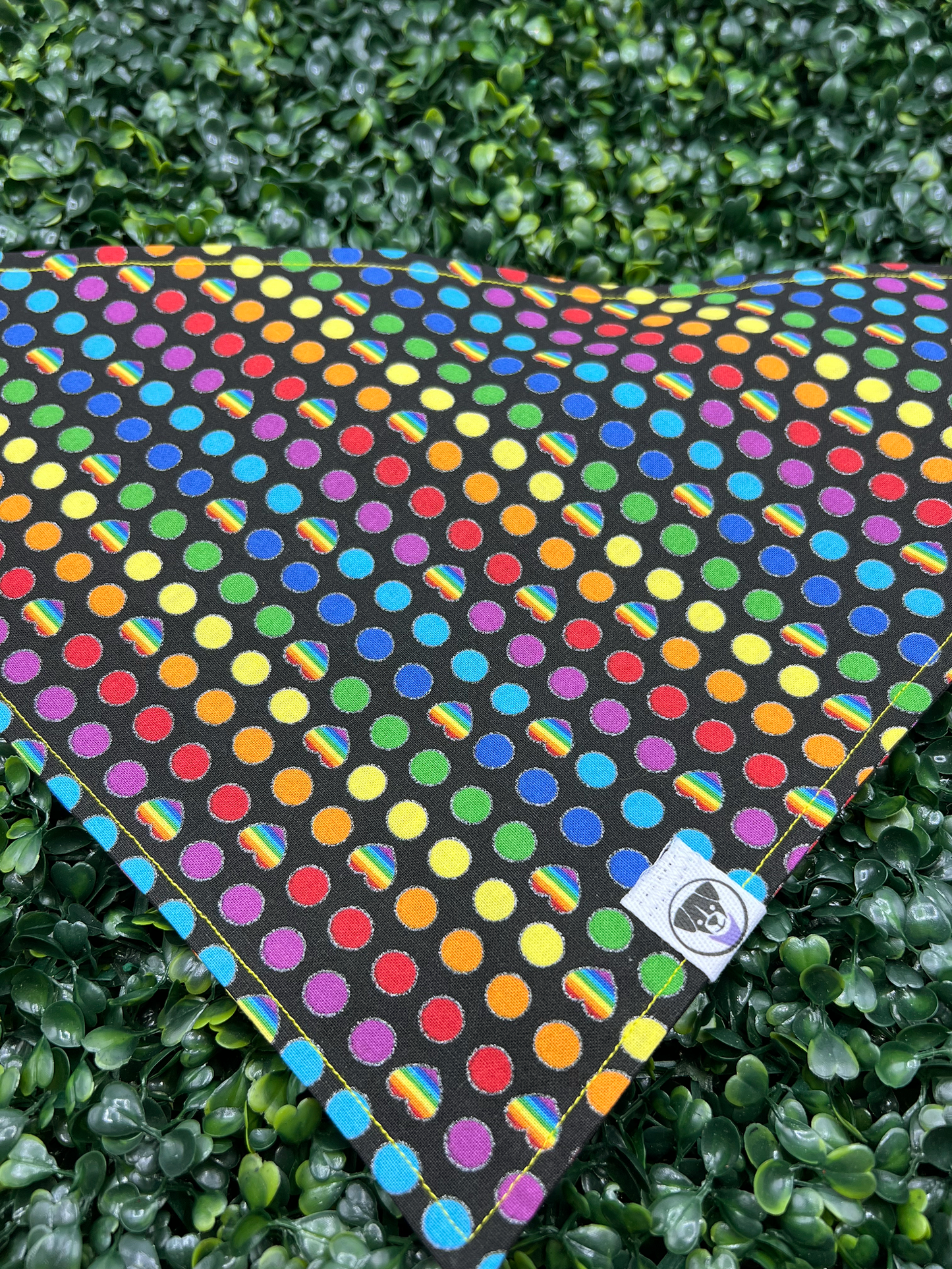 Pride Hearts and Dots Bandana