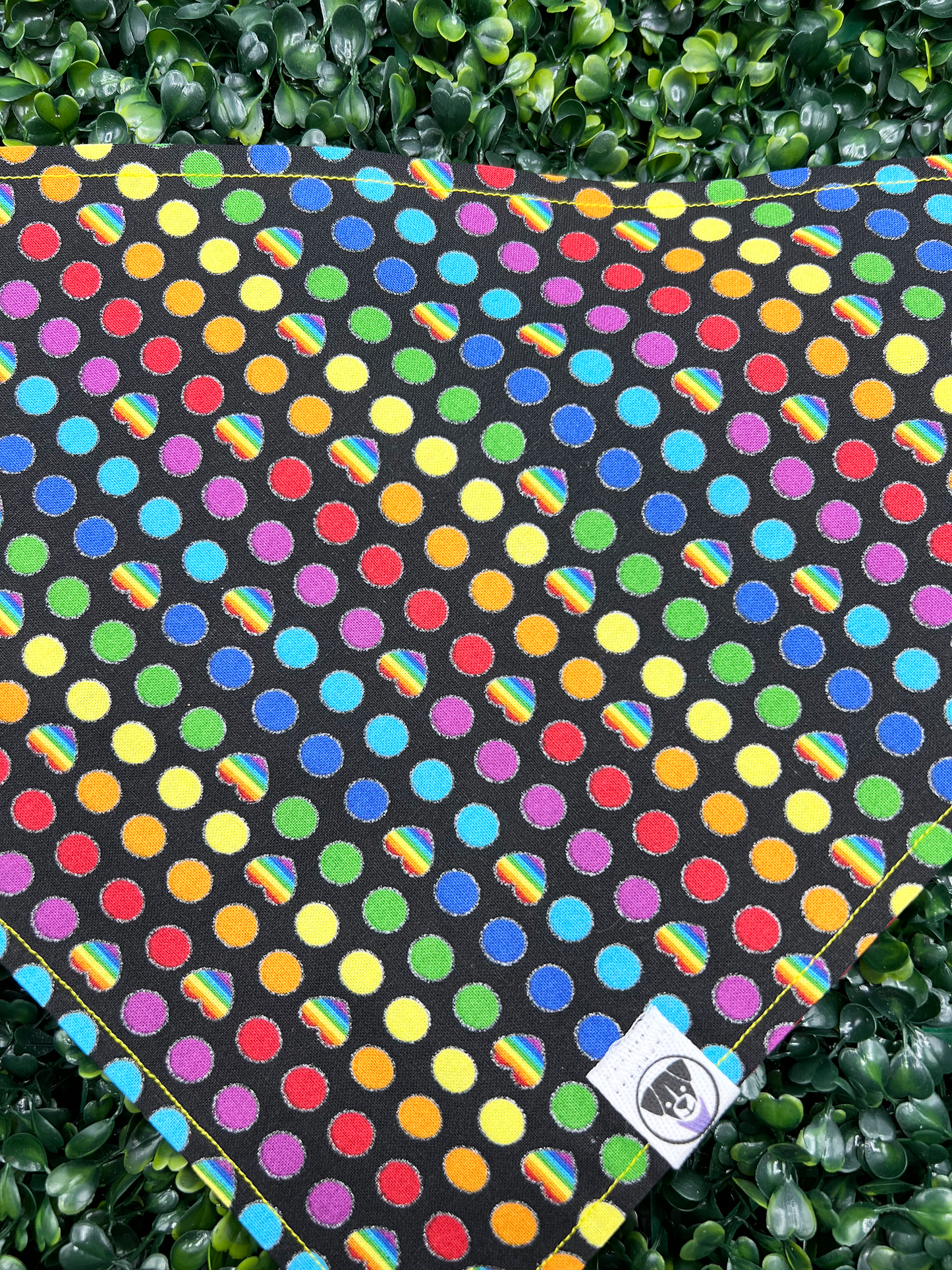 Pride Hearts and Dots Bandana