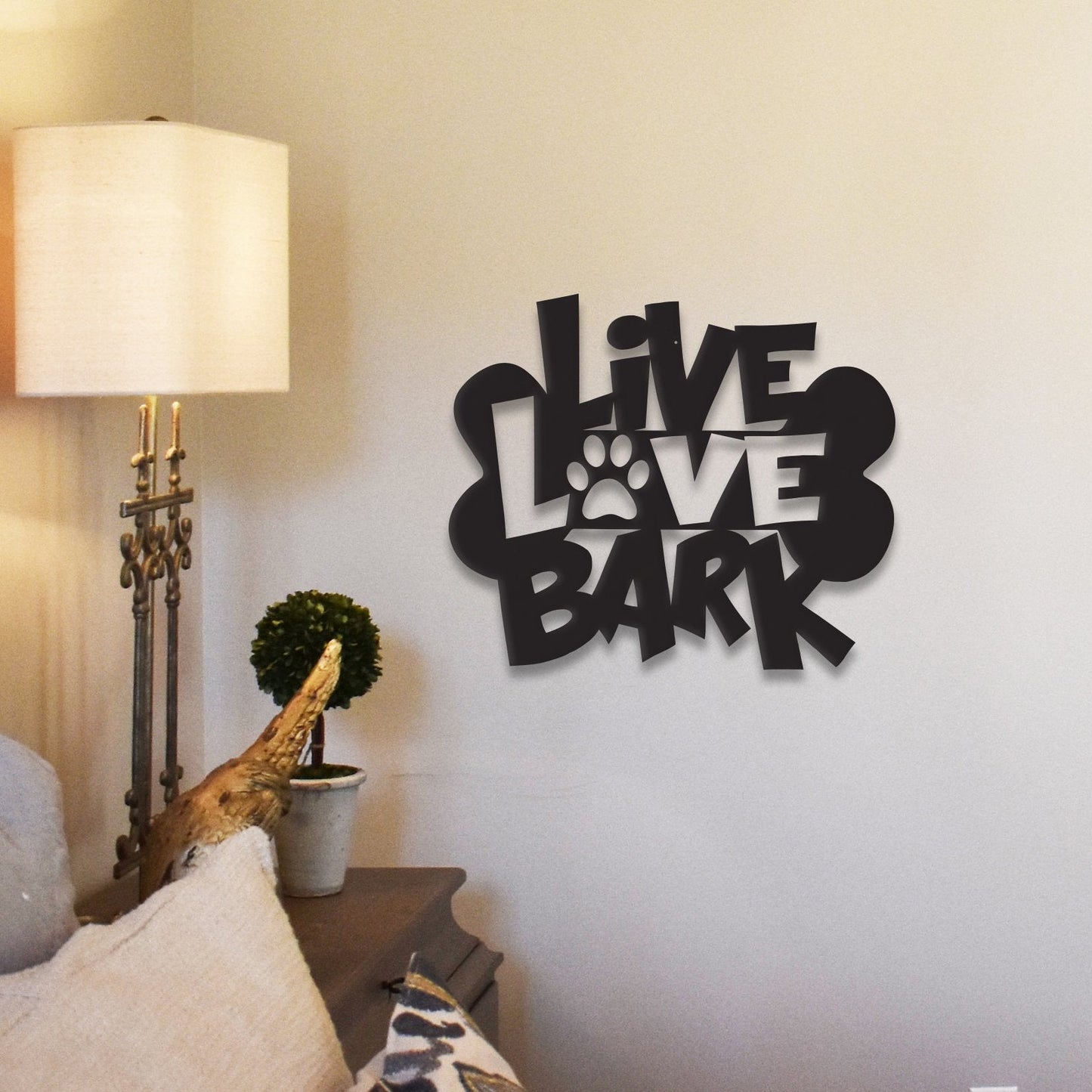 Live Love Bark - Metal Wall Art/Décor