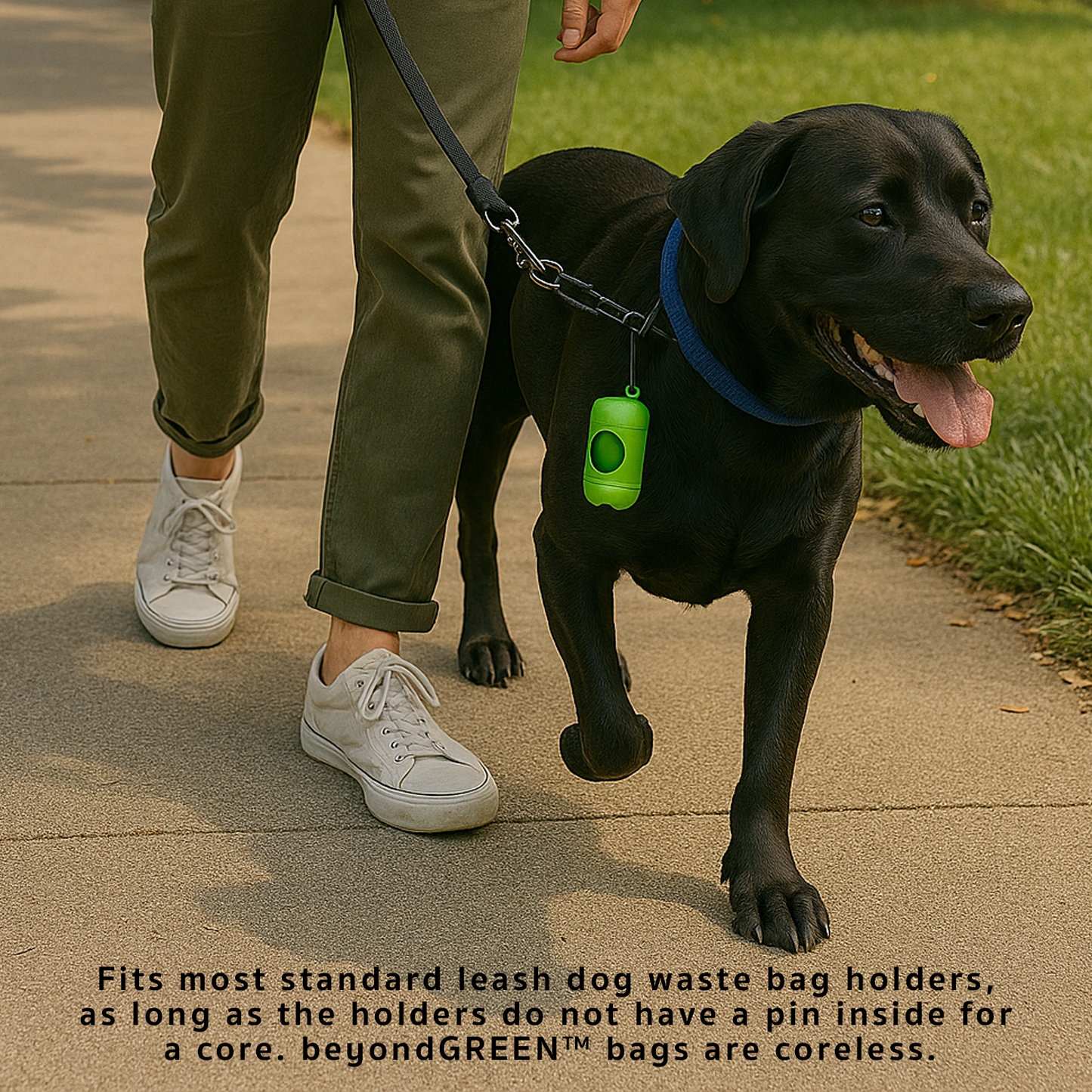 beyondGREEN Dog Waste Bags – Folded Rolls – Made in USA, Leak-Resistant, Extra-Strong - Doot's Pet LLC Collars For A Cause