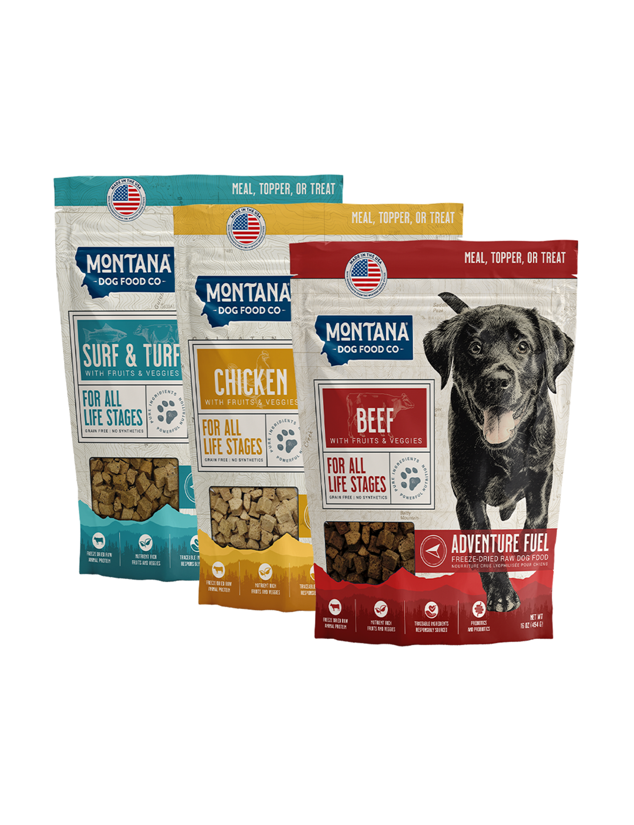 Adventure Fuel Freeze-dried Raw Grain-free Dog Food: 3 Pack - Doot's Pet LLC Collars For A Cause