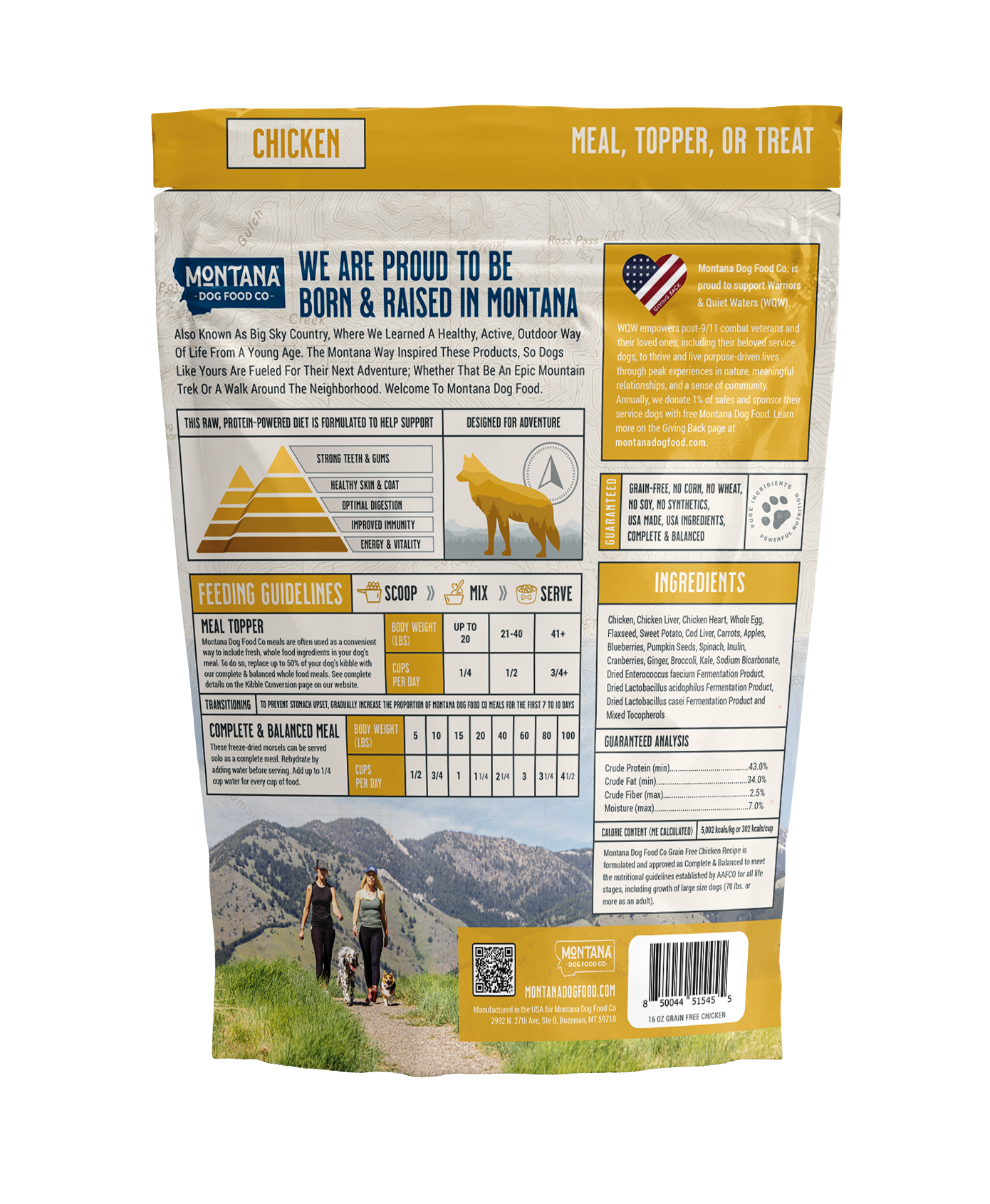Grain-Free Chicken Freeze-dried Raw Adventure Fuel (Dog Food) - Doot's Pet LLC Collars For A Cause