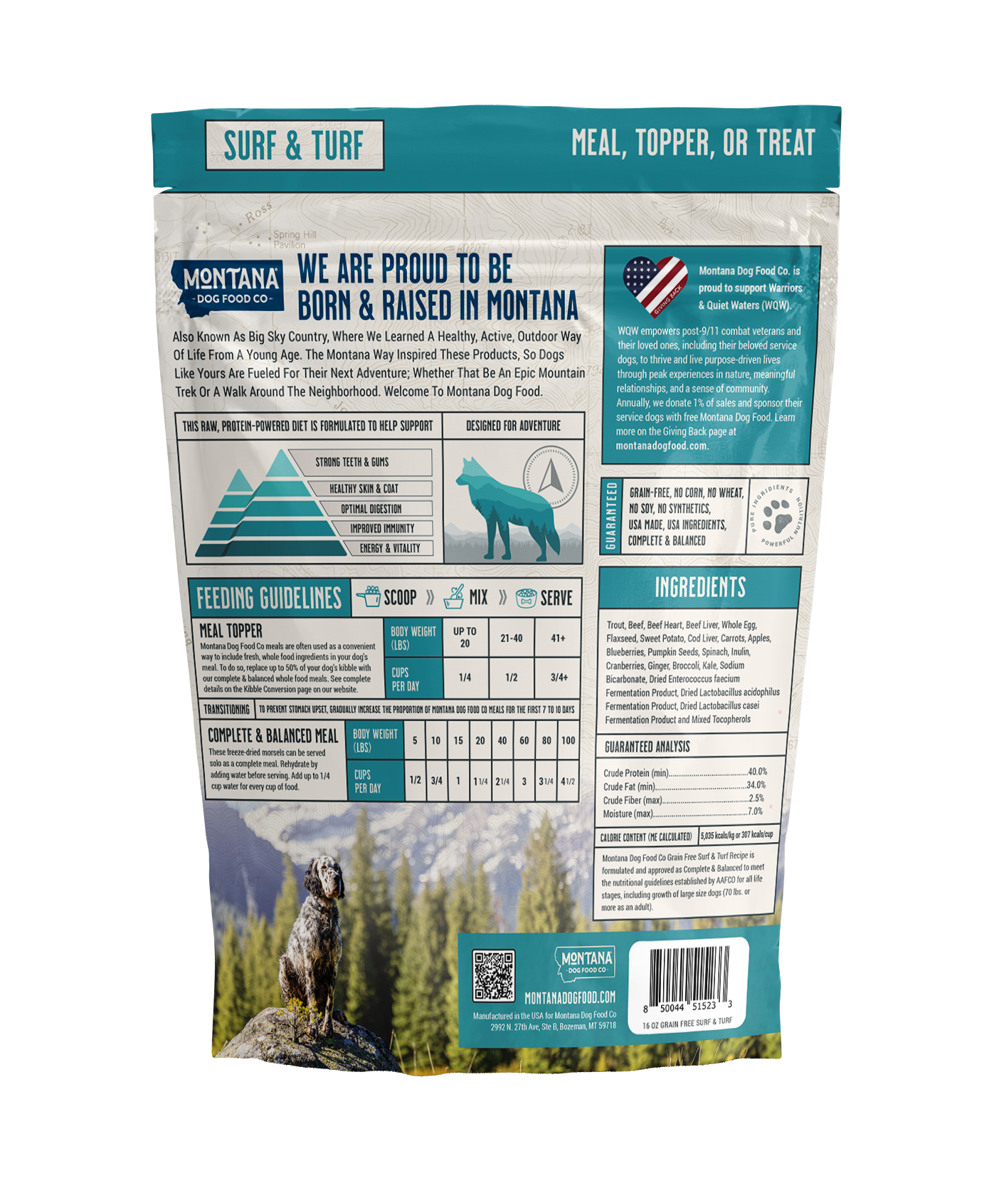 Grain-free Surf & Turf Freeze-dried Raw Adventure Fuel (Dog Food) - Doot's Pet LLC Collars For A Cause