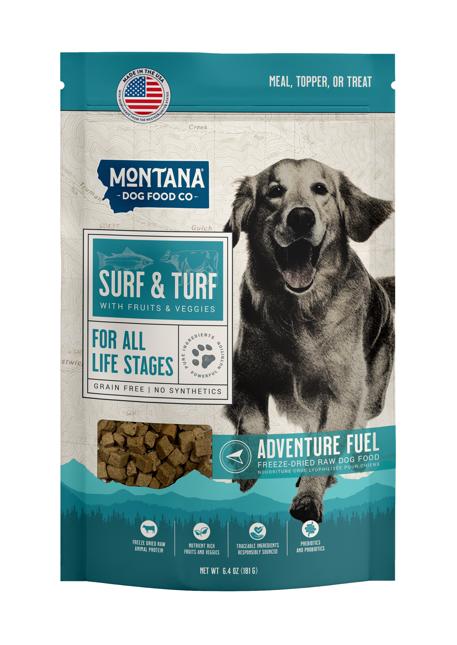Grain-free Surf & Turf Freeze-dried Raw Adventure Fuel (Dog Food) - Doot's Pet LLC Collars For A Cause