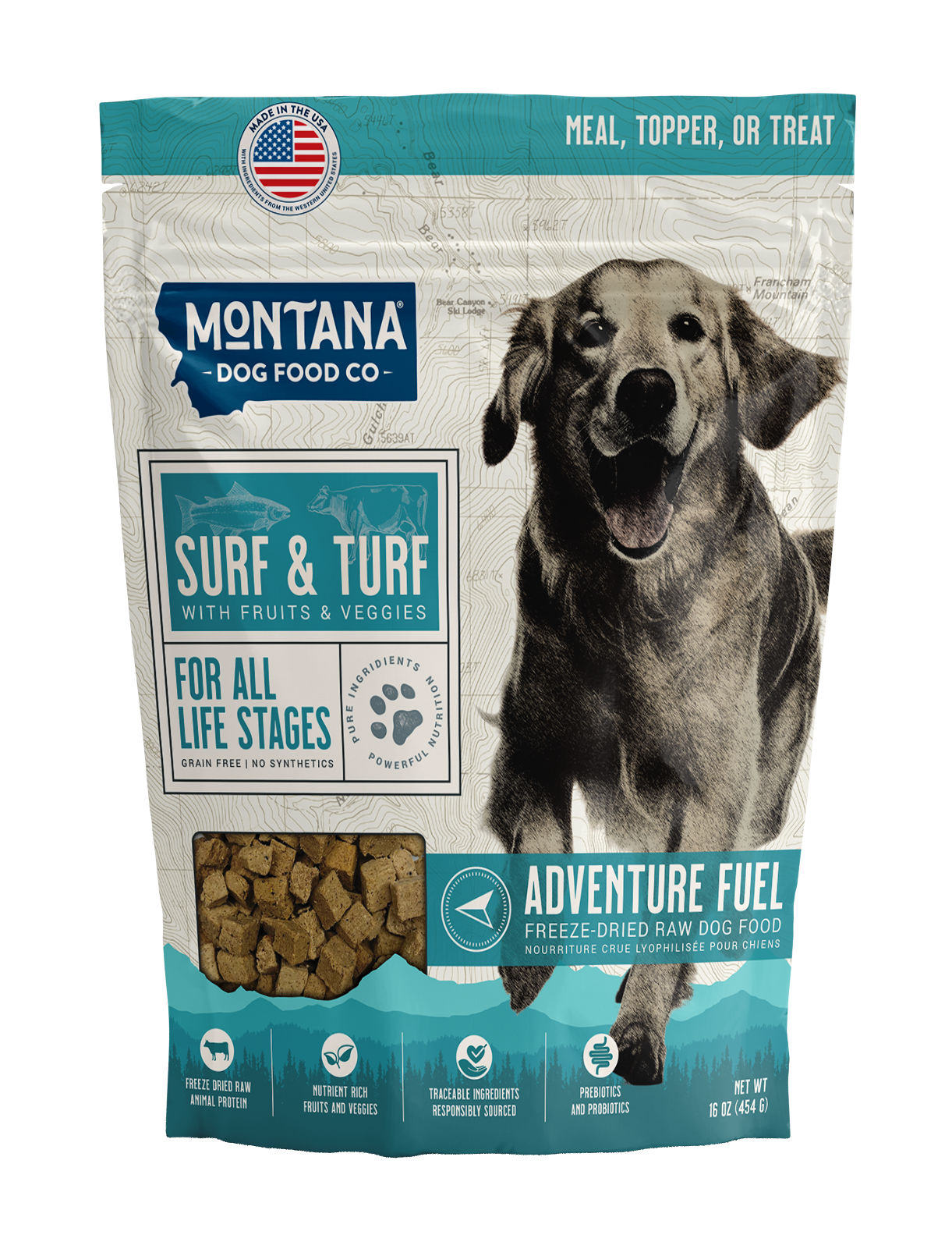 Grain-free Surf & Turf Freeze-dried Raw Adventure Fuel (Dog Food) - Doot's Pet LLC Collars For A Cause