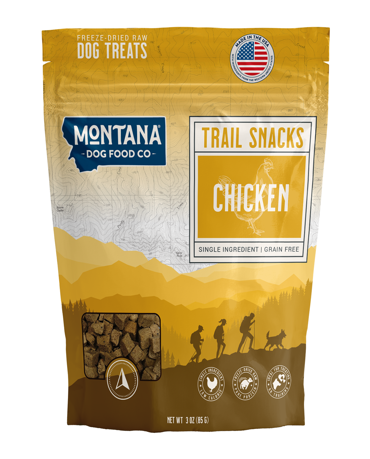 Chicken Breast Freeze-Dried Raw Trail Snacks (Treats) for Dogs 3oz - Doot's Pet LLC Collars For A Cause