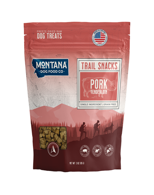 Pork Tenderloin Freeze-dried Raw Trail Snacks (Treats) for Dogs 3oz - Doot's Pet LLC Collars For A Cause