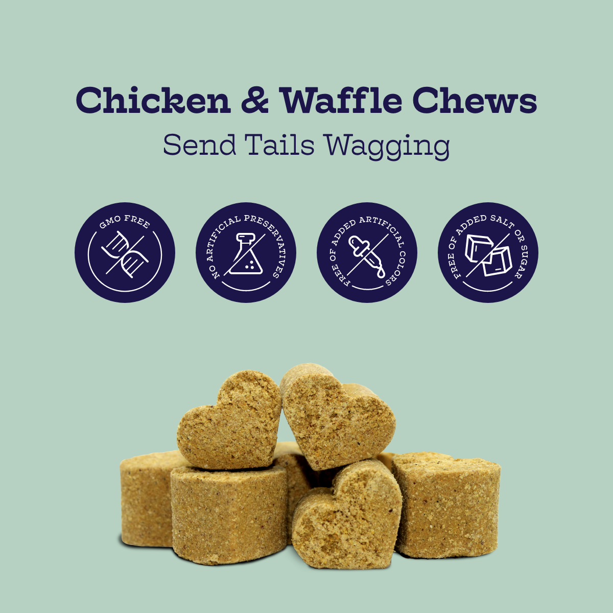 Chicken and Waffles Chews - Doot's Pet LLC Collars For A Cause