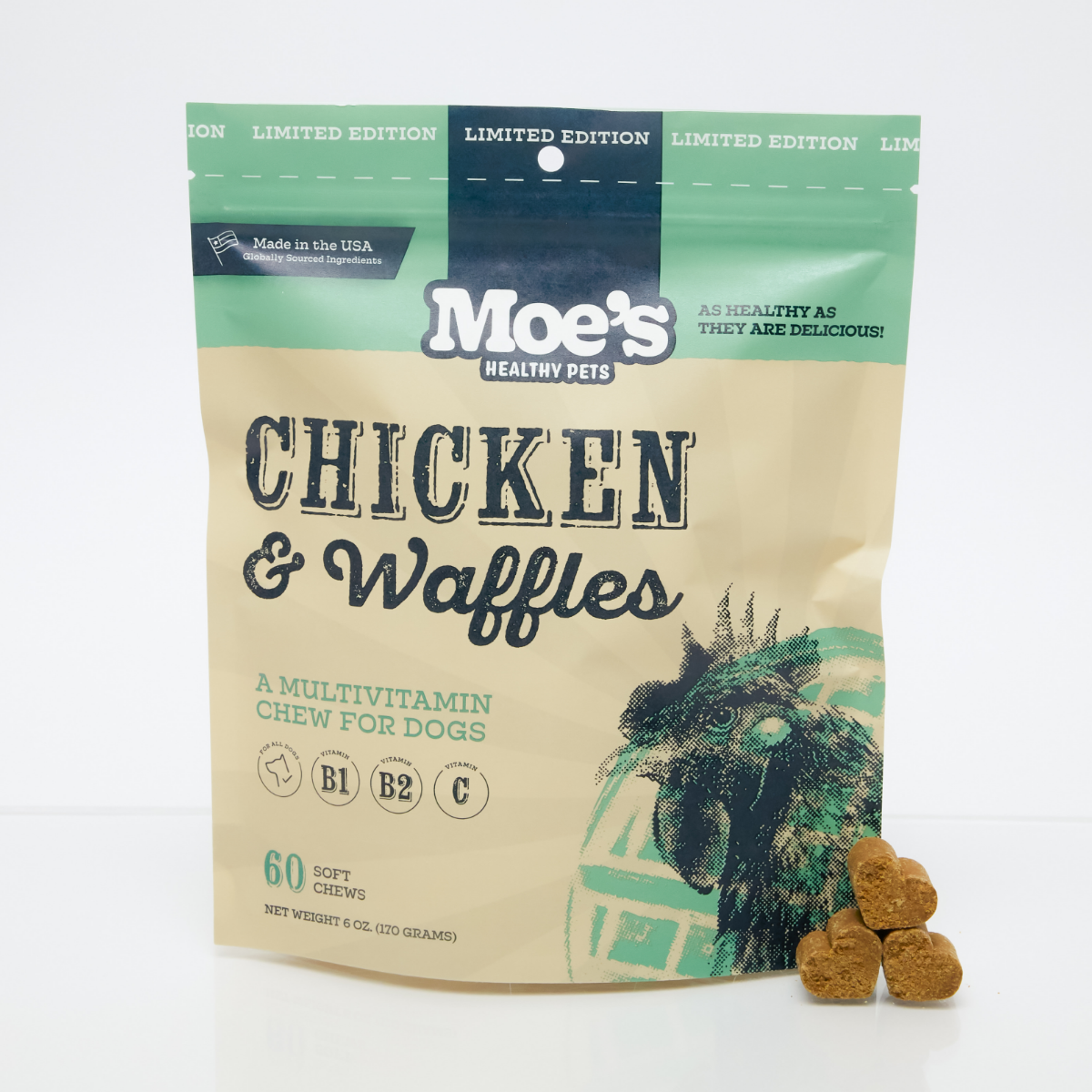Chicken and Waffles Chews - Doot's Pet LLC Collars For A Cause