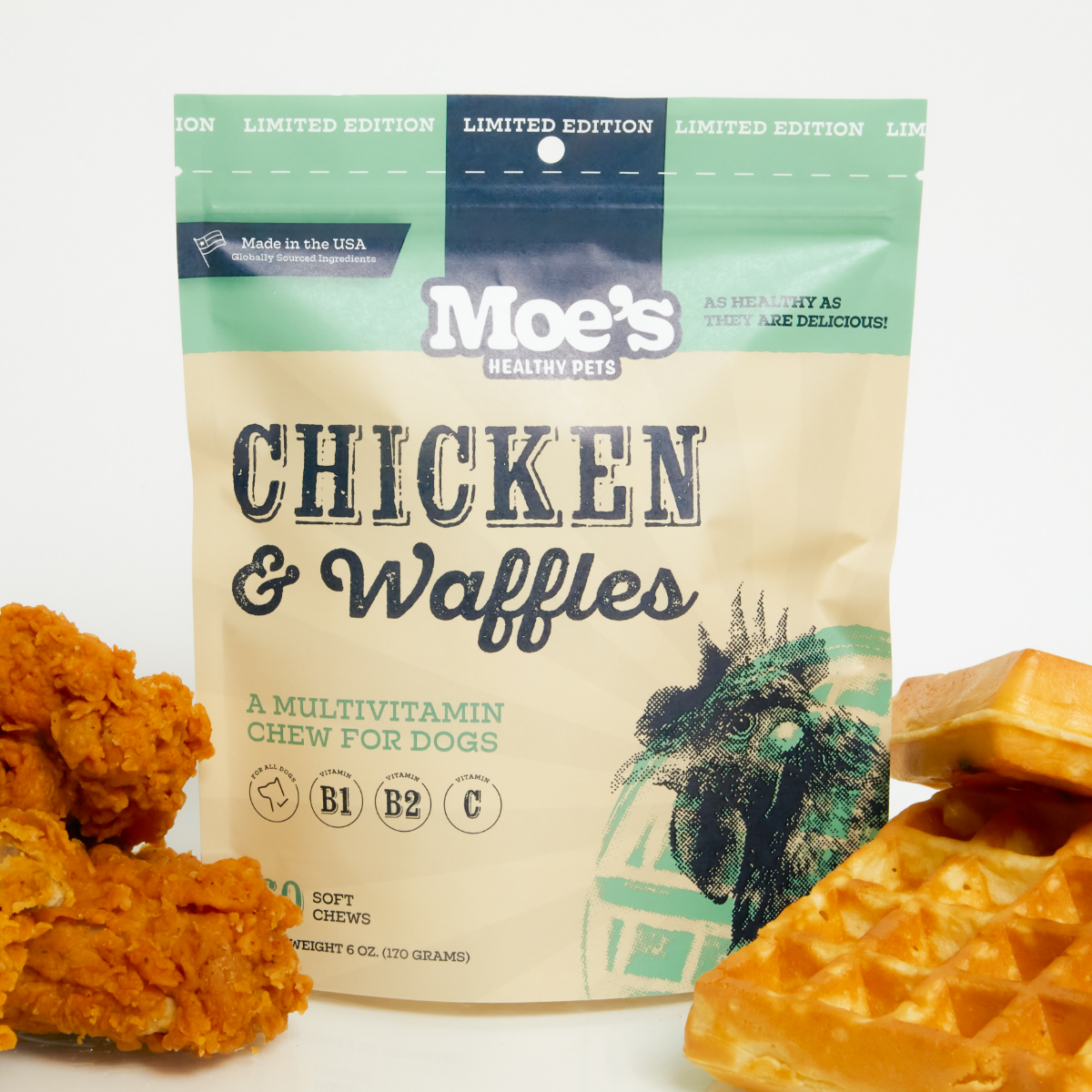Chicken and Waffles Chews - Doot's Pet LLC Collars For A Cause