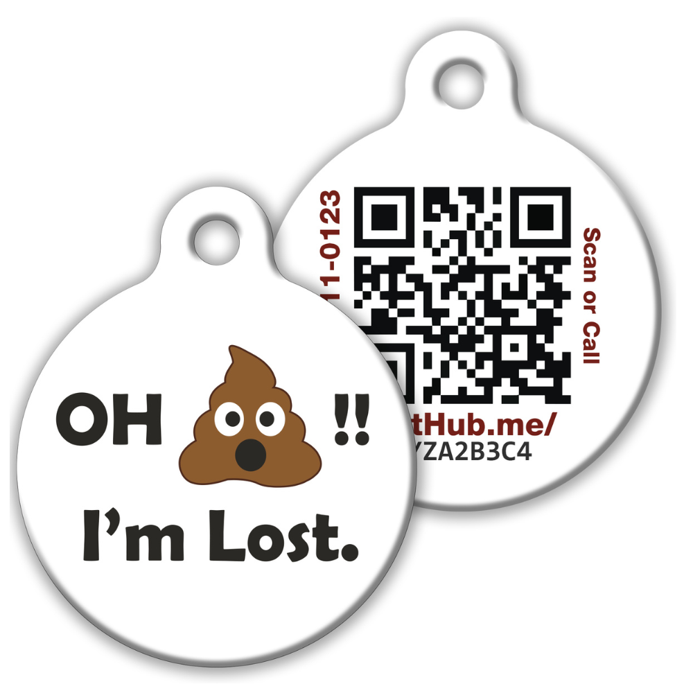 PetHub QR Pet ID Tag – Oh Crap I’m Lost