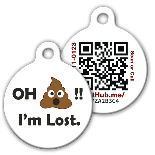PetHub QR Pet ID Tag – Oh Crap I’m Lost