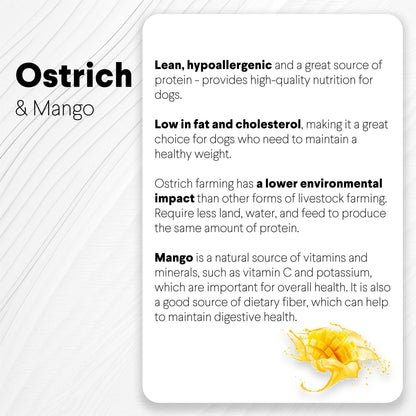 Ostrich Bites with Mango (3oz): The Tropical, Nutrient-Rich Treat for Dogs - Doot's Pet LLC Collars For A Cause