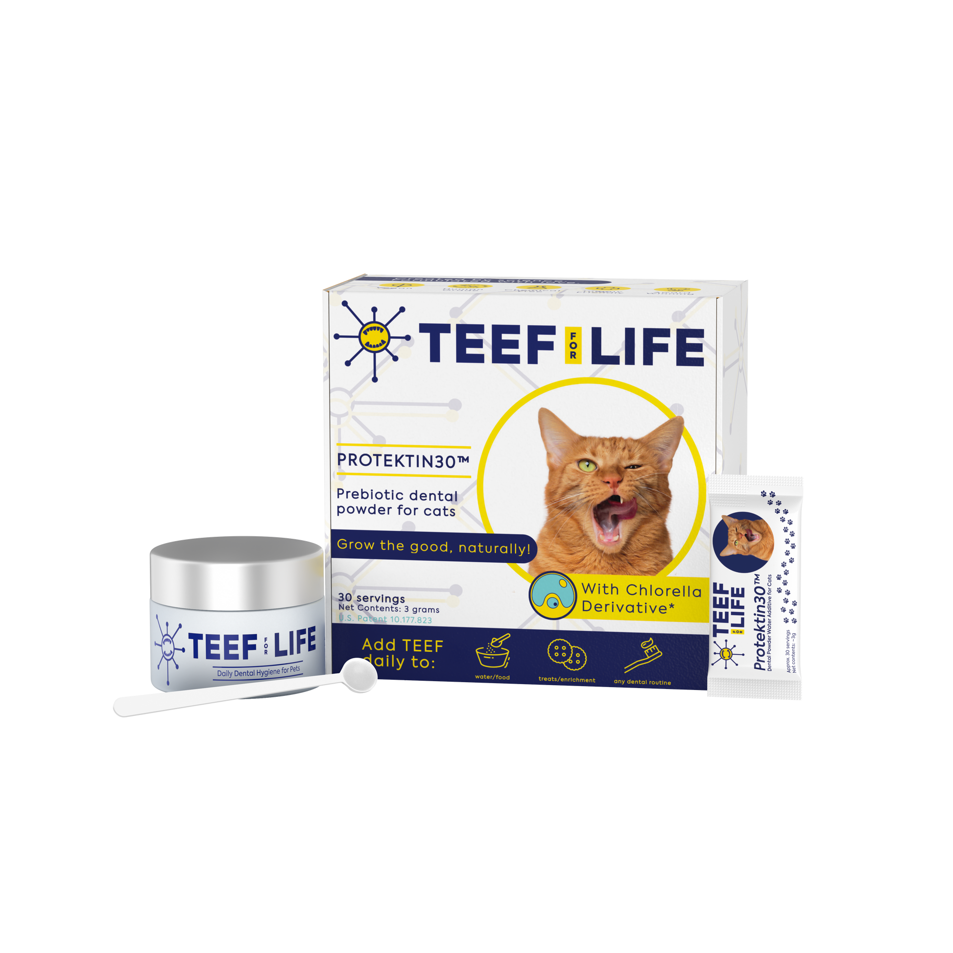 Dental Kits: Protektin30™ - Prebiotic Dental Powder for cats - Doot's Pet LLC Collars For A Cause