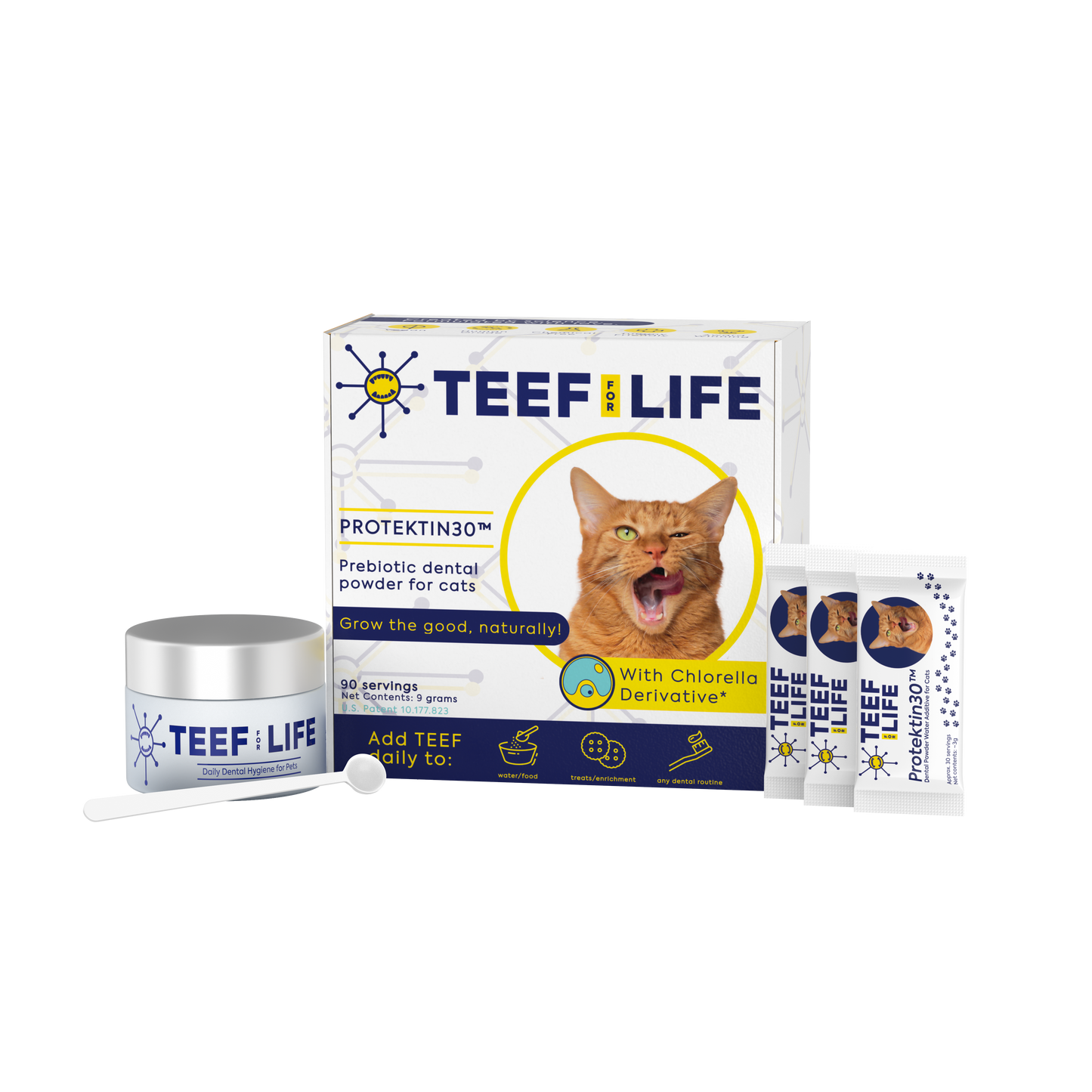 Dental Kits: Protektin30™ - Prebiotic Dental Powder for cats - Doot's Pet LLC Collars For A Cause