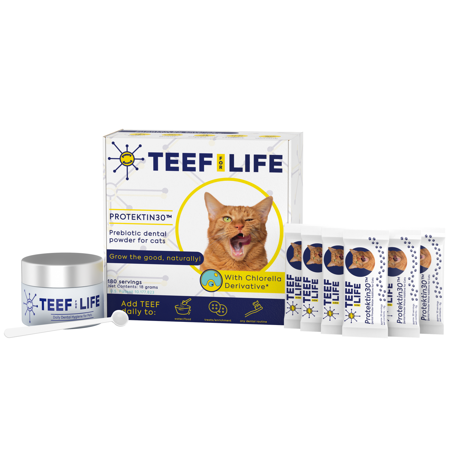 Dental Kits: Protektin30™ - Prebiotic Dental Powder for cats - Doot's Pet LLC Collars For A Cause