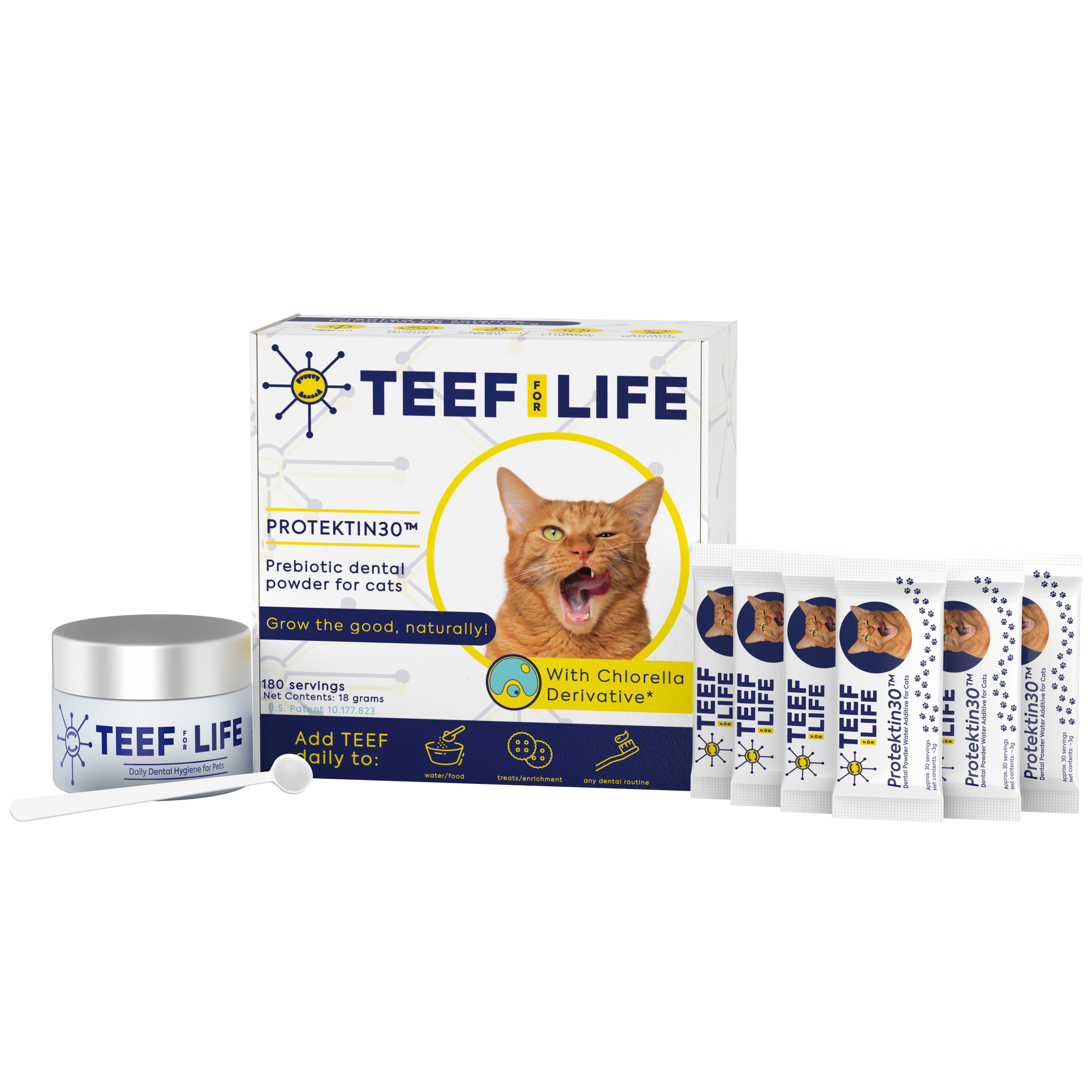 Dental Kits: Protektin30™ - Prebiotic Dental Powder for cats - Doot's Pet LLC Collars For A Cause
