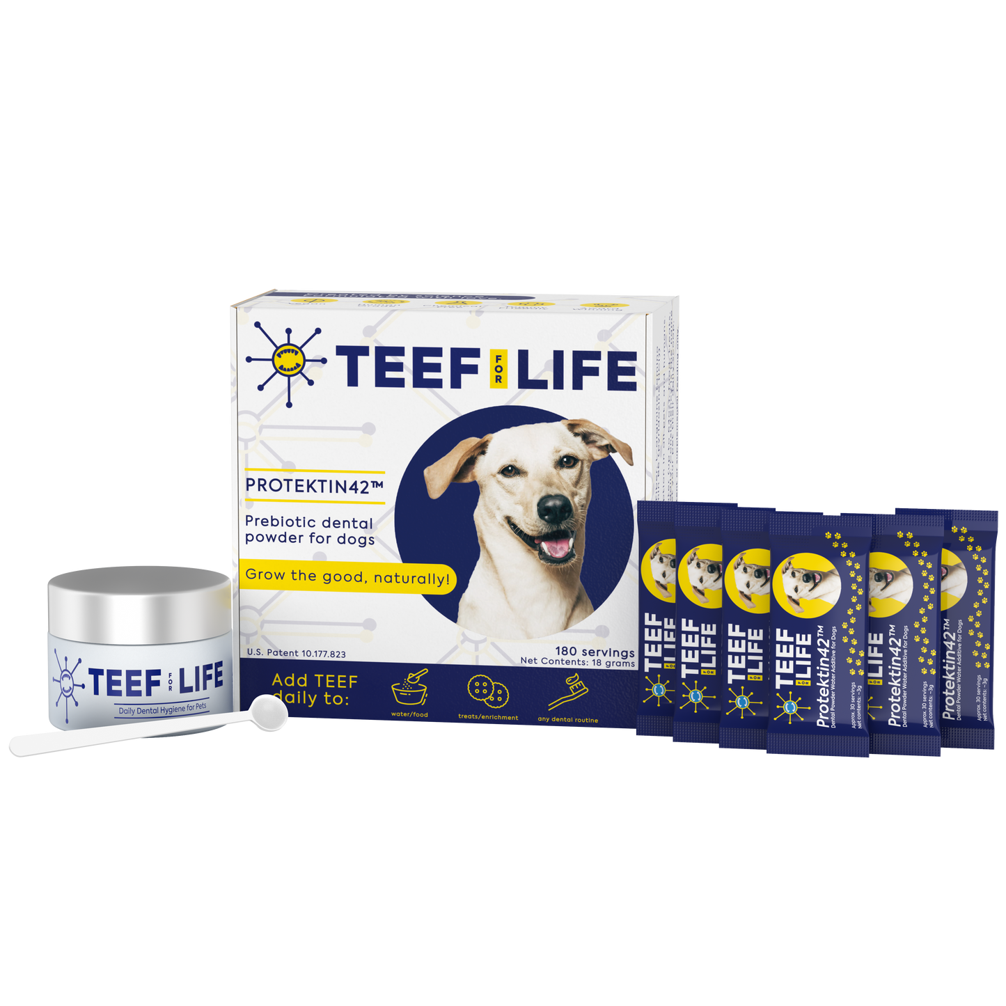 Dental Kits: Protektin42™ - Prebiotic Dental Powder for dogs - Doot's Pet LLC Collars For A Cause